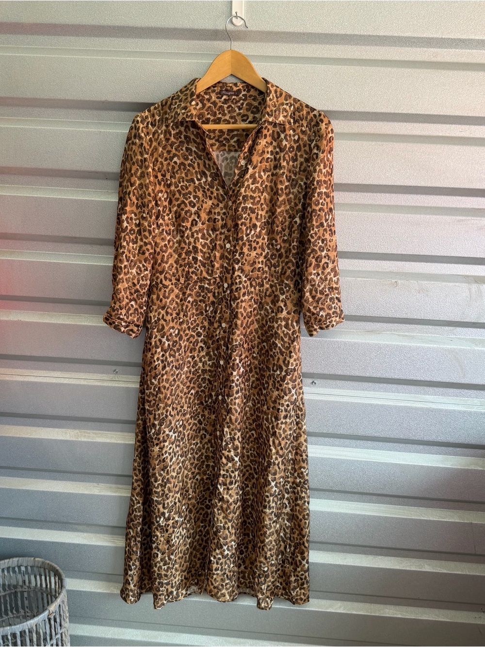 J. McLaughlin leopard midi dress